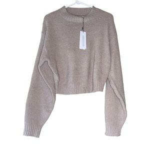 UGG Heddie Mock Neck Sweater Gray Cozy Soft Size L